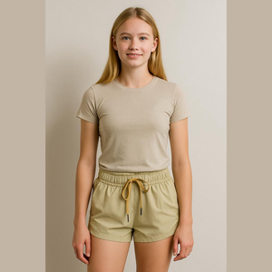 Lululemon light yellow Women's running Shorts size 8